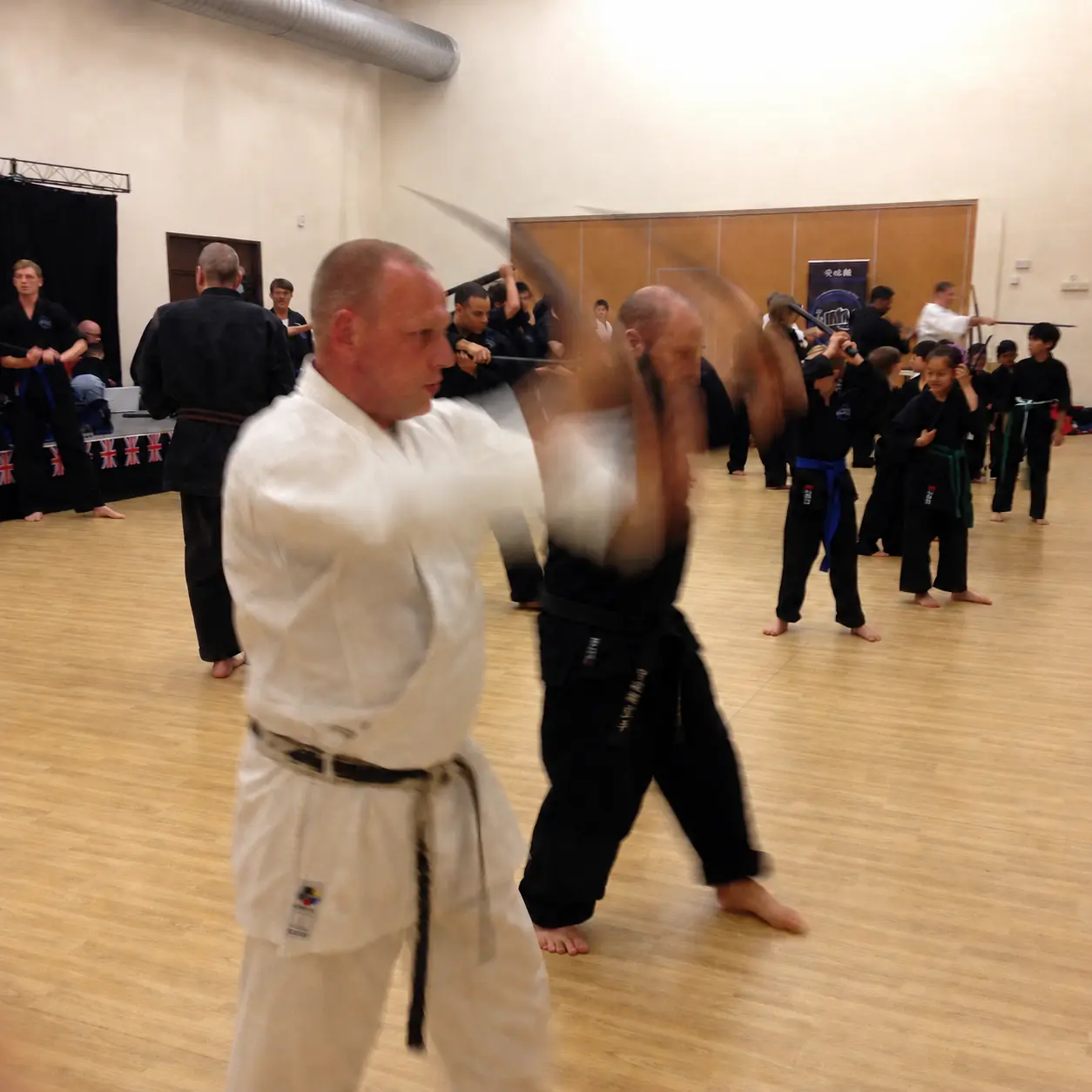 Olgun learning Karate from Peter Larsen Sensei [3rd Dan Karate & 2nd Dan Kobudo]